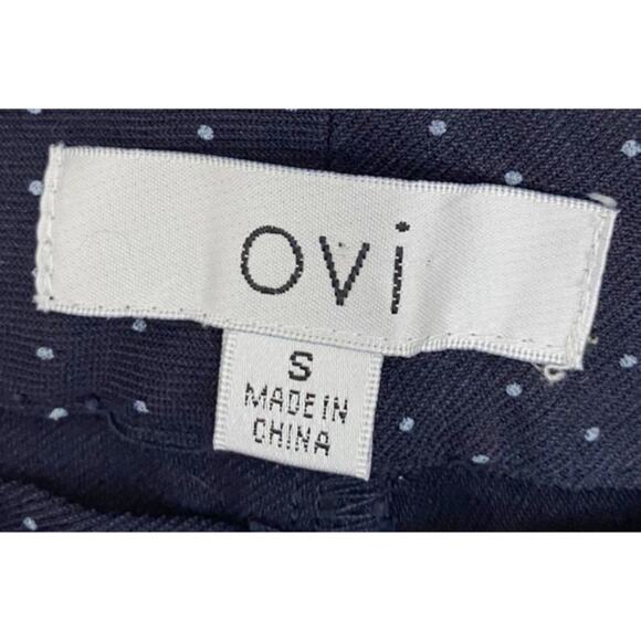 OVI Small Blue & White Polka Dots Straight Leg Skinny Pants - Picture 13 of 13